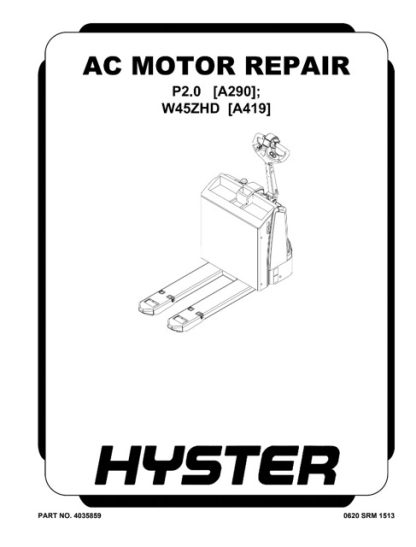 Hyster A419 (W45ZHD) Forklift Service Repair Manual