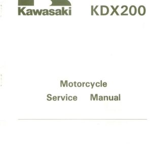 1989-1994 Kawasaki KDX200 Service Manual