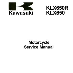 1993 Kawasaki KLX650R, KLX650 Service Manual