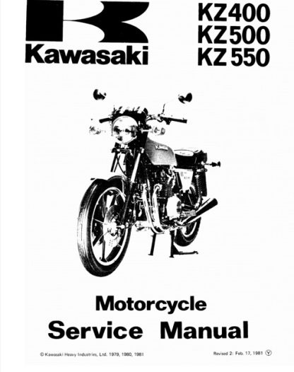 1979-1981 Kawasaki KZ400, KZ500, KZ550 Service Manual