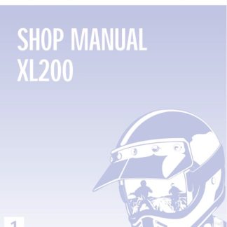 2001 Honda XL200 Service Repair Manual