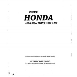1965-1977 Honda Twins 450CC, 500CC Service Manual