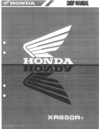 2000-2002 Honda XR650RY Service Repair Manual