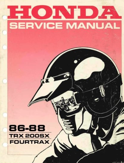 1986-1988 Honda TRX200SX Fourtrax ATV Service Manual