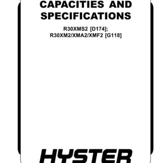 Hyster D174 (R30XMS2) Forklift Service Manual