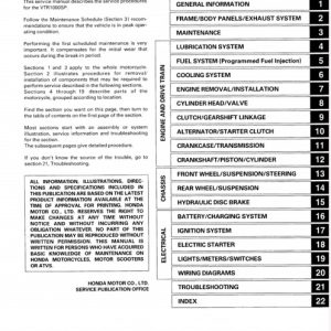 2000 HONDA VTR1000SP Service Repair Manual