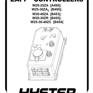 Hyster B454 (W25ZC W30ZC W40ZC) Forklift Service Manual
