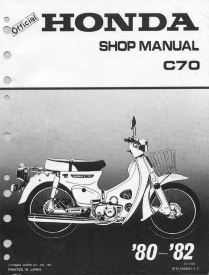 1980-1982 Honda C70 Scooter Service Manual