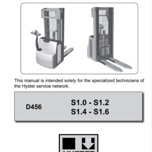 Hyster D456 (S1.0 - S1.2, S1.4 - S1.6) Forklift Service Manual