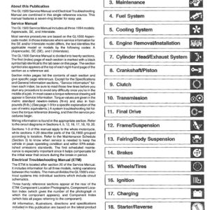 1994 Honda Goldwing GL1500 Service Manual