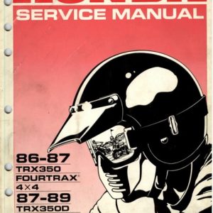 1986-1989 Honda TRX350 Fourtrax, TRX350D Foreman ATV Service Manual