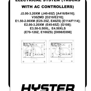 Hyster E114 Forklift Service Repair Manual