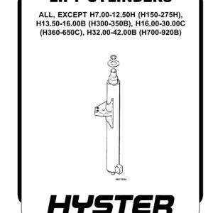 Hyster F108 (E40-65XM (Pre-SEM) Forklift Service Manual