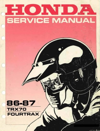 1986-1987 Honda TRX70 Fourtrax ATV Service Manual