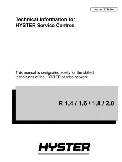 Hyster B435 Forklift Service Repair Manual