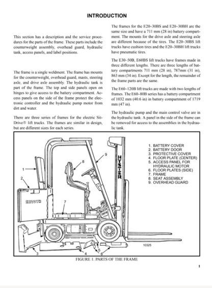 Hyster B098 (E60B, E70B ,E80B, E100B, E120B) Forklift Service Manual