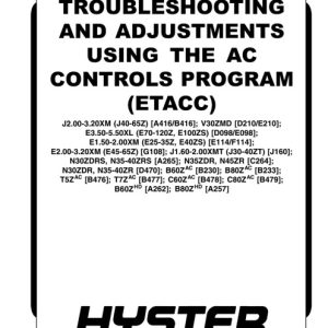 Hyster A416 (J40Z, J50Z, J60Z, J65Z) Forklift Service Manual